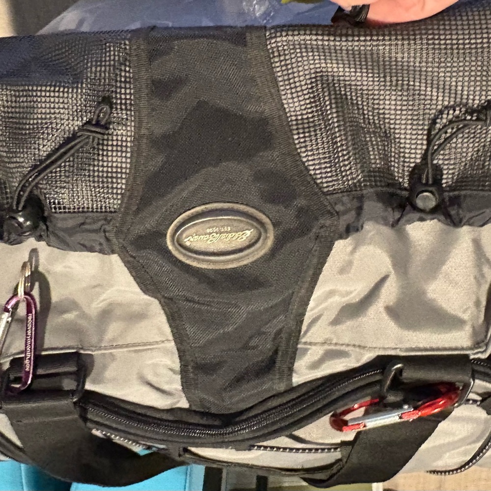 Eddie Bauer Black and Gray Duffel Bag